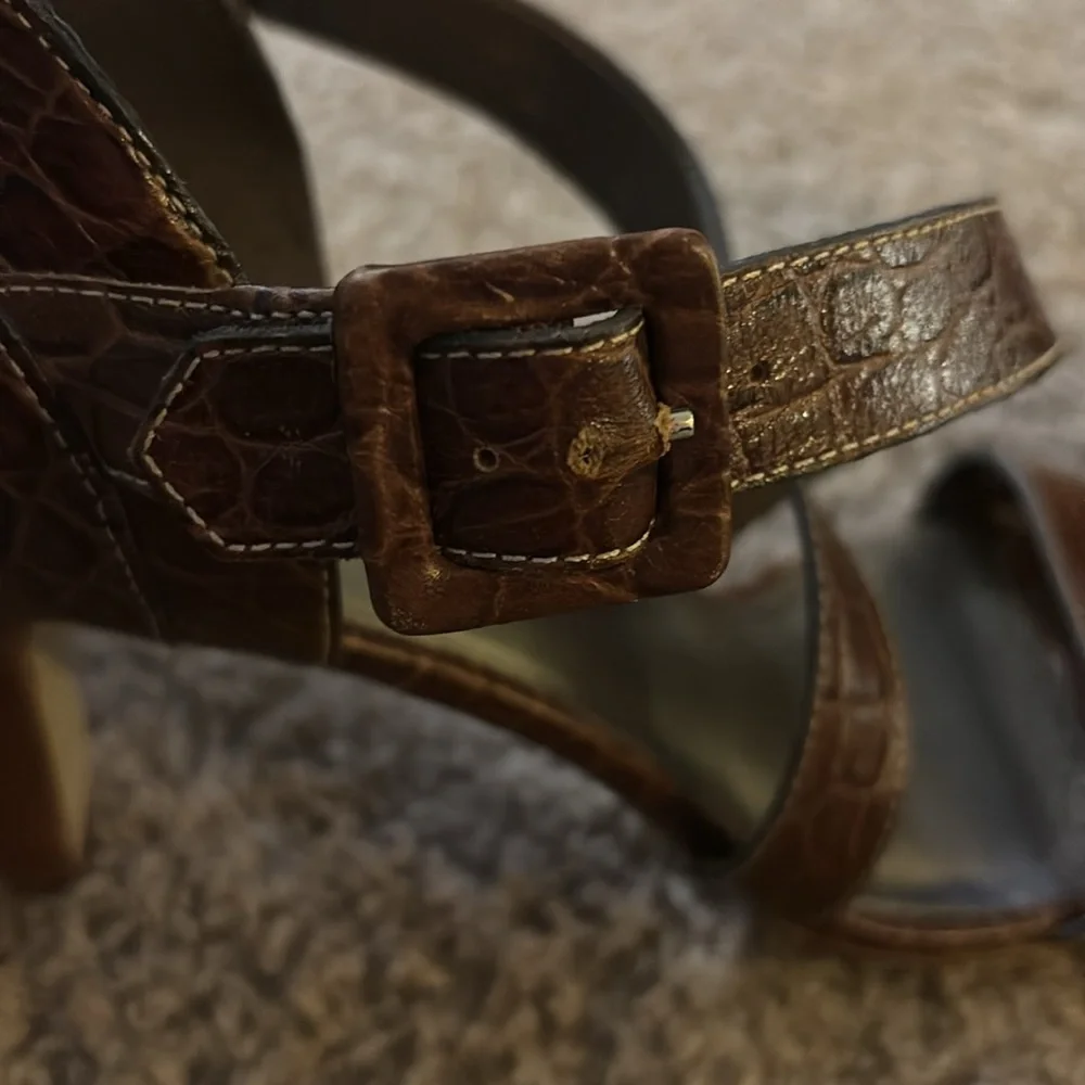 Talbots Croc Embossed Heel